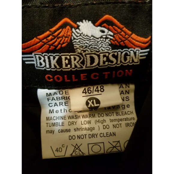 Biker Design Collection Padded Reflector Motorcycle Jacket with Gloves Size XL - Picture 2 of 12